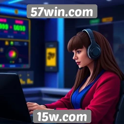 Funcionalidade do suporte ao cliente em 57win.com